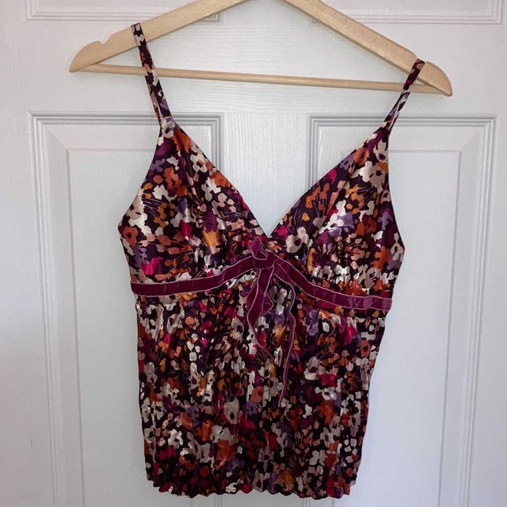 multicolored bustier style cami